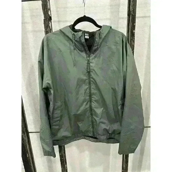 REI Co-Op Ladies Hooded Windbreaker, Sz L - Picture 1 of 7